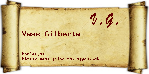 Vass Gilberta névjegykártya